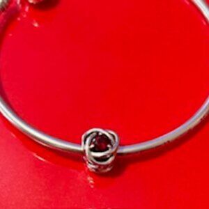 PANDORA: January Red Eternity Circle Charm